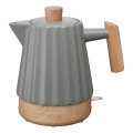 Concept RK0092 - Wasserkocher 1,5 l, 1500 W/230 V, dunkelgrau/Holzdekor/Keramik