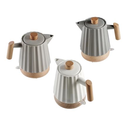 Concept RK0092 - Wasserkocher 1,5 l, 1500 W/230 V, dunkelgrau/Holzdekor/Keramik