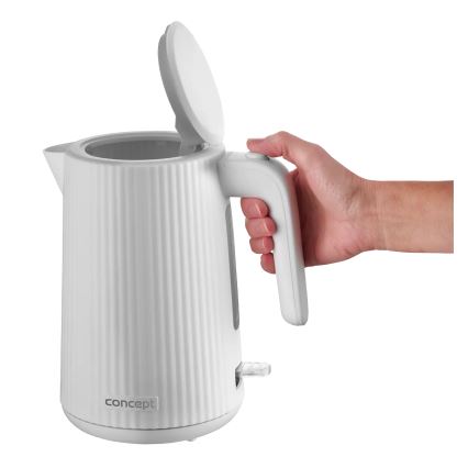 Concept RK2390 - Elektrischer Wasserkocher 1,7 l, 2200 W/230 V, weiß