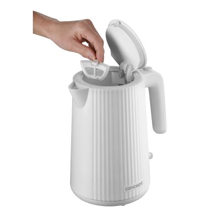 Concept RK2390 - Elektrischer Wasserkocher 1,7 l, 2200 W/230 V, weiß