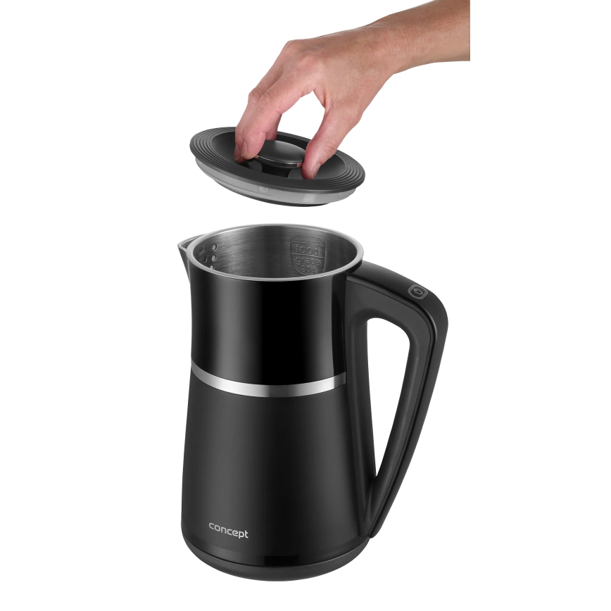 Concept RK3100 - Elektrischer Wasserkocher mit Temperaturregelung 1,7 l 2200 W/230 V schwarz