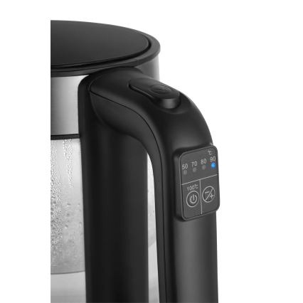 Concept RK4067 - Schnellkochender Wasserkocher mit Temperaturregelung 1,7 l 2200W/230V Edelstahl