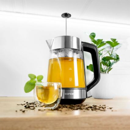 Concept RK4190 - Wasserkocher mit Temperaturregelung und Sieb 1,7 l 2200W/230V Edelstahl