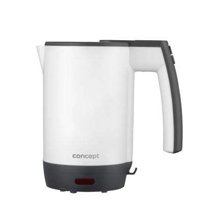 Concept RK7030 - Reise-Wasserkocher 0,5 l 1080W/230V grau/weiß + 2 Tassen