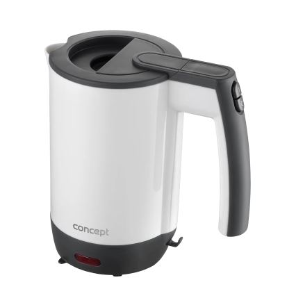 Concept RK7030 - Reise-Wasserkocher 0,5 l 1080W/230V grau/weiß + 2 Tassen