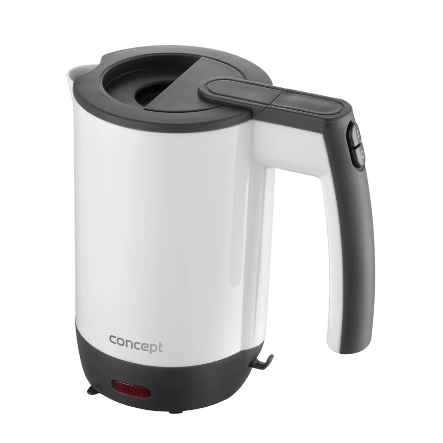 Concept RK7030 - Reise-Wasserkocher 0,5 l 1080W/230V grau/weiß + 2 Tassen