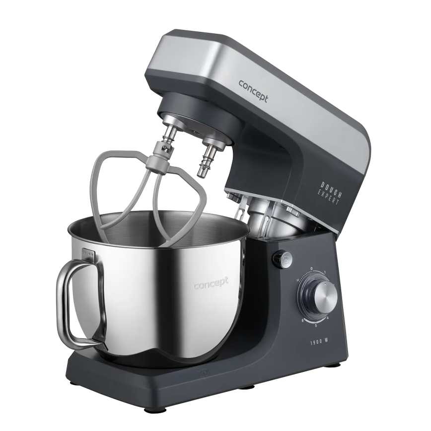 Concept RM6010 - Küchenmaschine mit Planetenrührwerk DOUGH EXPERT 1900W/230V Anthrazit/Edelstahl