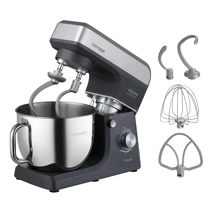 Concept RM6010 - Küchenmaschine mit Planetenrührwerk DOUGH EXPERT 1900W/230V Anthrazit/Edelstahl