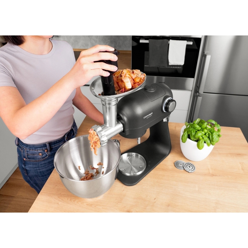 Concept RM8000 - Küchenmaschine mit Edelstahlschüssel 1200W/230V schwarz