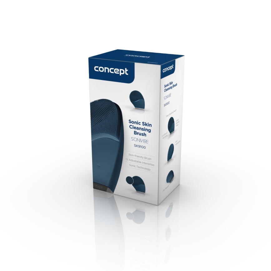 Concept SK9100 - Gesichtsreinigungsbürste SONIVIBE 2W/5V 250 mAh IPX7 blau