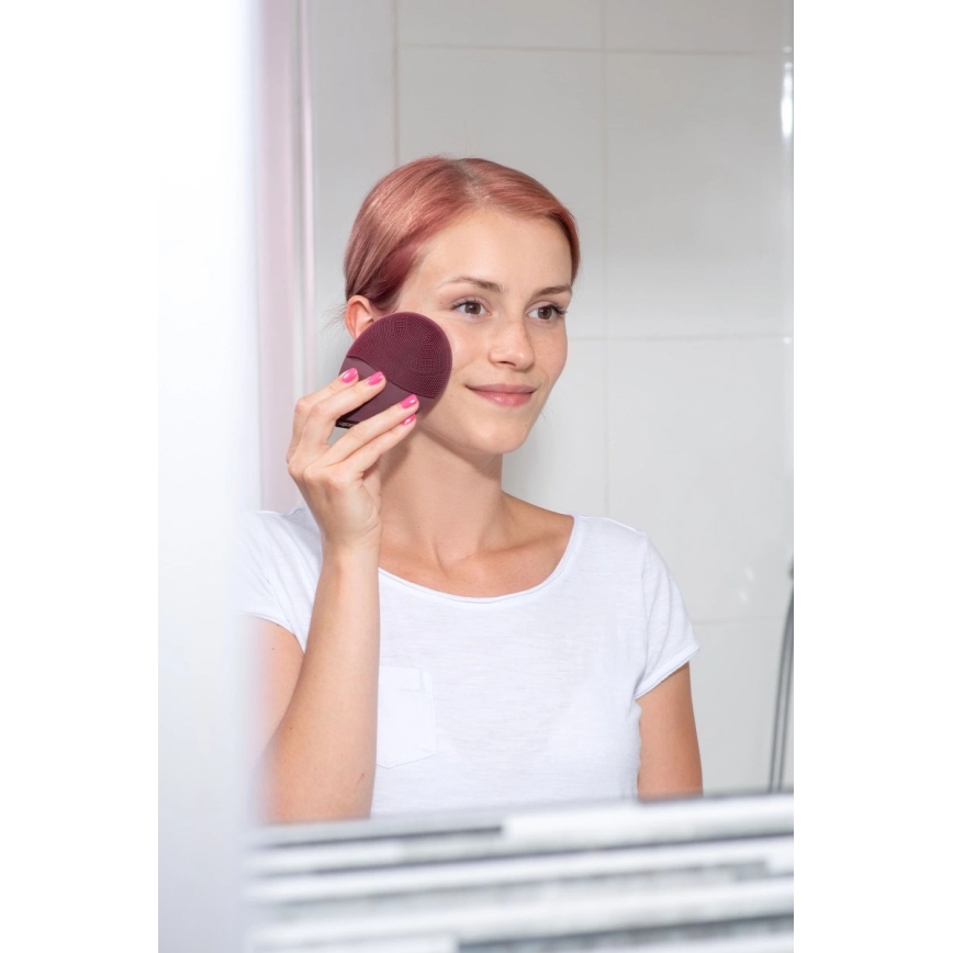 Concept SK9101 - Gesichtsreinigungsbürste SONIVIBE 2W/5V 250 mAh IPX7 rot