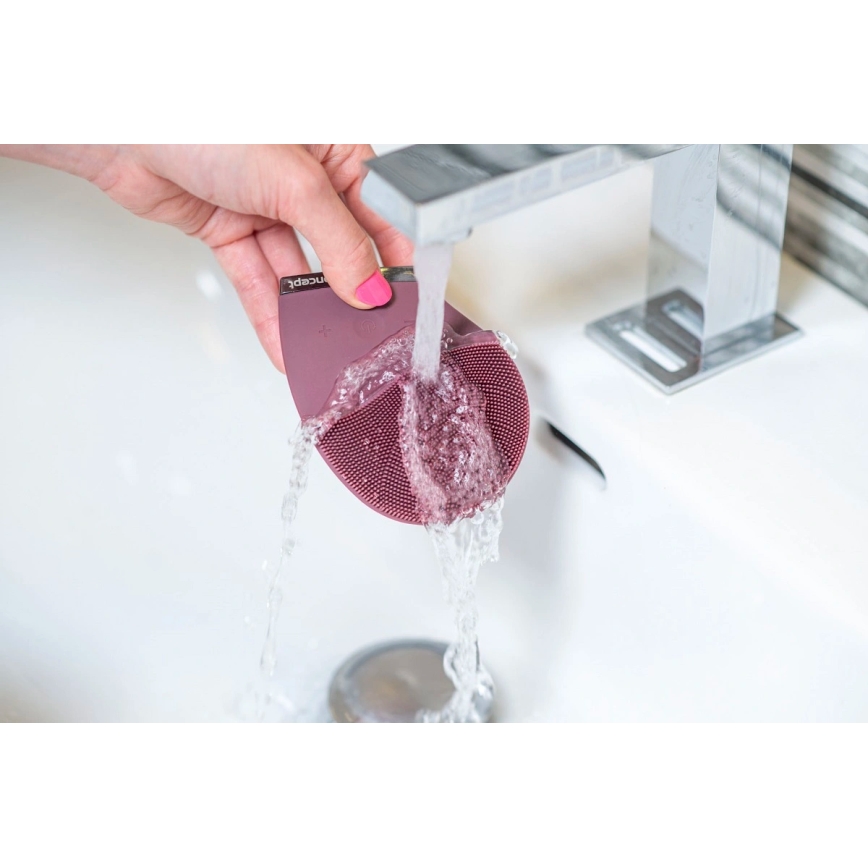 Concept SK9101 - Gesichtsreinigungsbürste SONIVIBE 2W/5V 250 mAh IPX7 rot