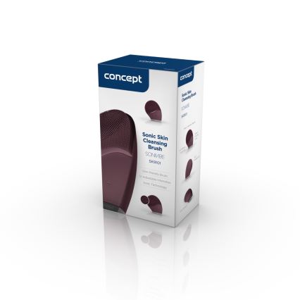 Concept SK9101 - Gesichtsreinigungsbürste SONIVIBE 2W/5V 250 mAh IPX7 rot