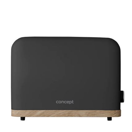 Concept TE2016 - Toaster mit zwei Schlitzen und Brötchenaufsatz 930W/230V schwarz