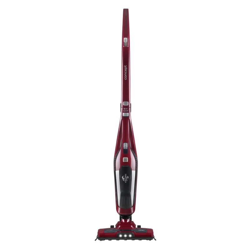 Concept VP4136 - Kabelloser 2-in-1-Stielstaubsauger, 100 W / 22,2 V, 2200 mAh, Rot
