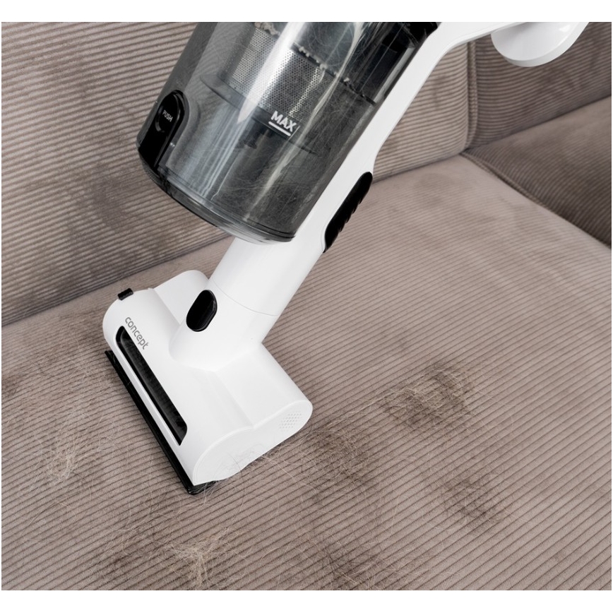 Concept VP6125 - 2-in-1 Stiel- und Handstaubsauger ICONIC Comfort Telescope 400W/29,6V 2000 mAh Weiß