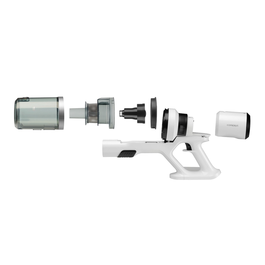 Concept VP6125 - 2-in-1 Stiel- und Handstaubsauger ICONIC Comfort Telescope 400W/29,6V 2000 mAh Weiß