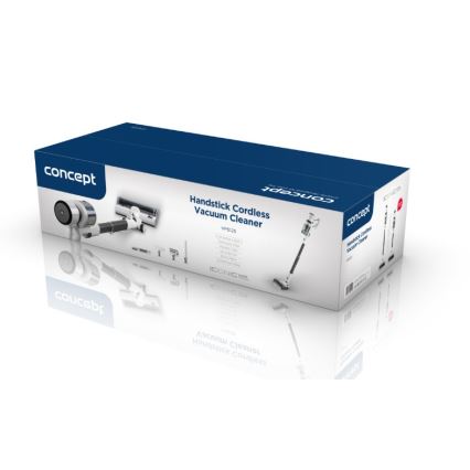 Concept VP6125 - 2-in-1 Stiel- und Handstaubsauger ICONIC Comfort Telescope 400W/29,6V 2000 mAh Weiß