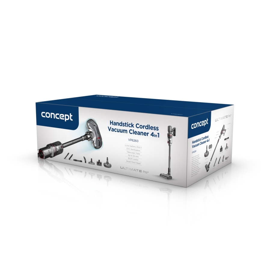 Concept VP6260 - Stielstaubsauger 4-in-1 ULTIMATE PRO+ 500 W / 29,6 V, 2200 mAh, schwarz