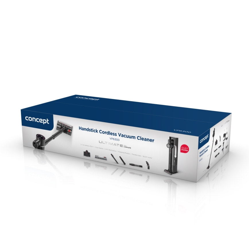 Concept VP6300 - 5-in-1 Akku-Stielsauger ULTIMATE COMPLETE PRO 500W/25,9V 2500 mAh schwarz