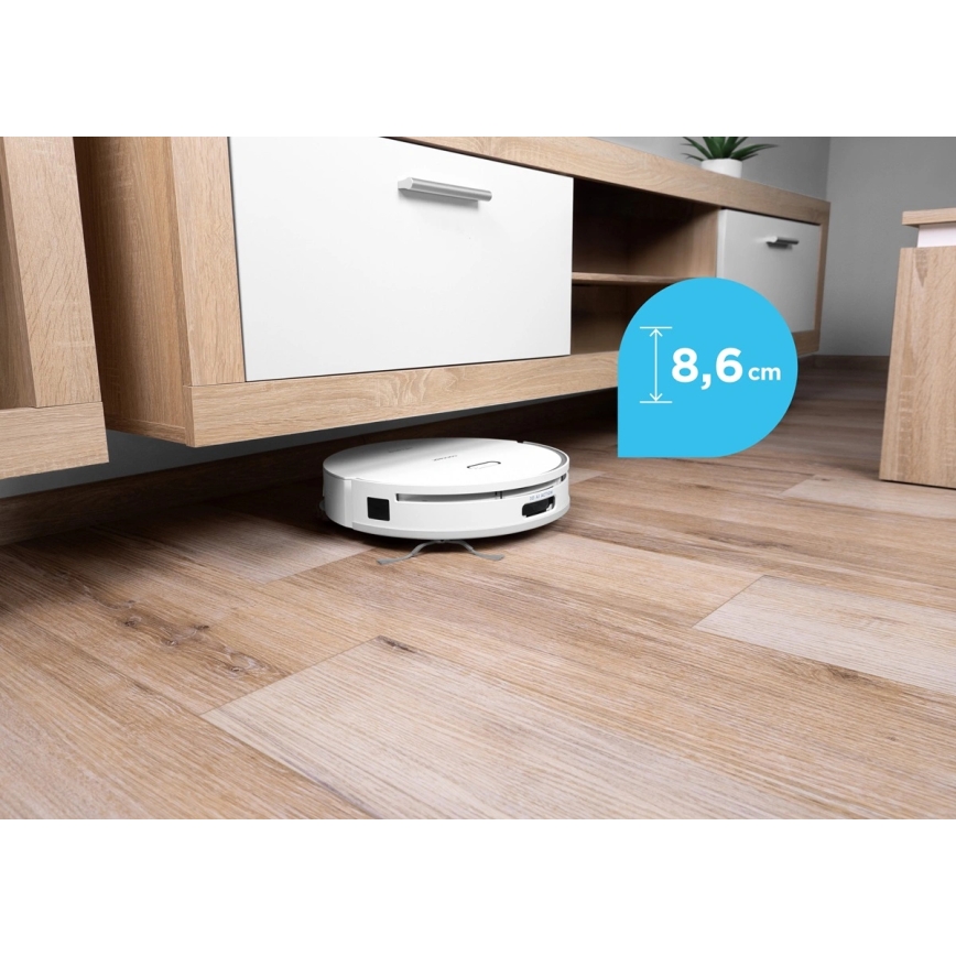 Concept VR4050 - Smarter 2-in-1 Saug- und Wischroboter OPTIMUS AQUA PRO LASER 3D, 600 W / 230 V, 5200 mAh, Wi‑Fi, weiß