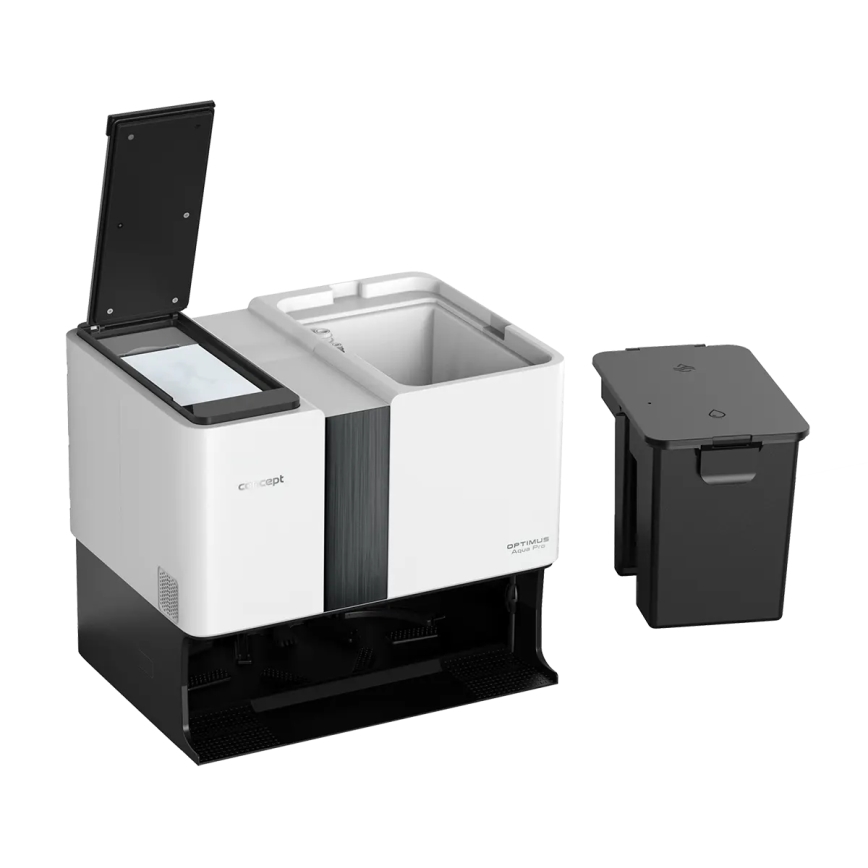 Concept VR4050 - Smarter 2-in-1 Saug- und Wischroboter OPTIMUS AQUA PRO LASER 3D, 600 W / 230 V, 5200 mAh, Wi‑Fi, weiß