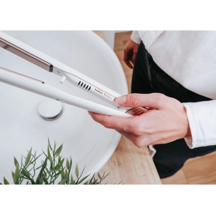 Concept VZ2110 - Glätteisen GLAM STYLE 48W/230V weiß/roségold