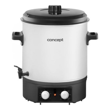 Concept ZH0030 - Einkochtopf 27 l 2000W/230V weiß/schwarz