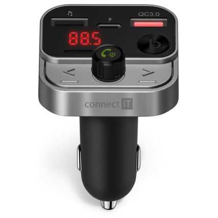 CONNECT IT CCC-8900-AN - FM-Sender fürs Auto mit Freisprechfunktion schwarz/silber