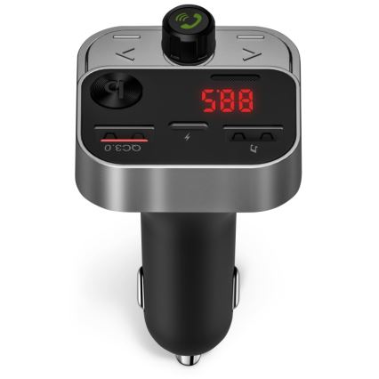 CONNECT IT CCC-8900-AN - FM-Sender fürs Auto mit Freisprechfunktion schwarz/silber