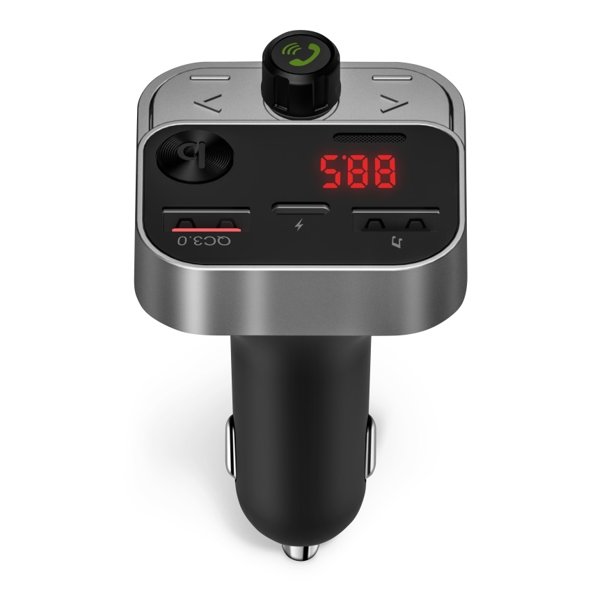 CONNECT IT CCC-8900-AN - FM-Sender fürs Auto mit Freisprechfunktion schwarz/silber