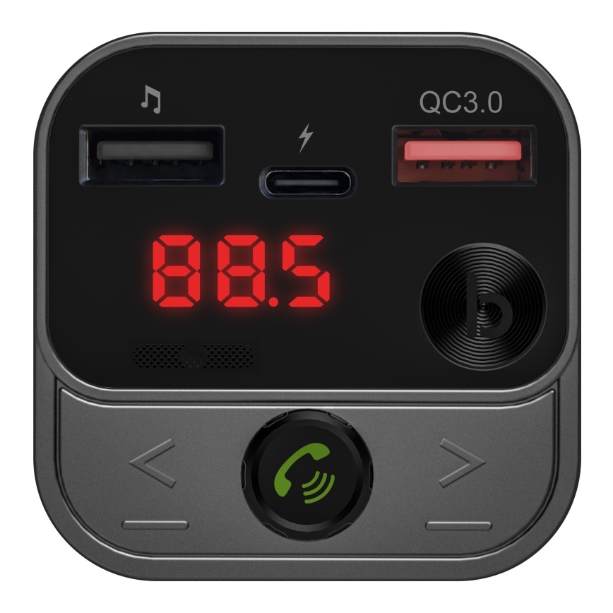 CONNECT IT CCC-8900-AN - FM-Sender fürs Auto mit Freisprechfunktion schwarz/silber