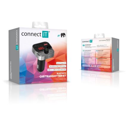 CONNECT IT CCC-8900-AN - FM-Sender fürs Auto mit Freisprechfunktion schwarz/silber