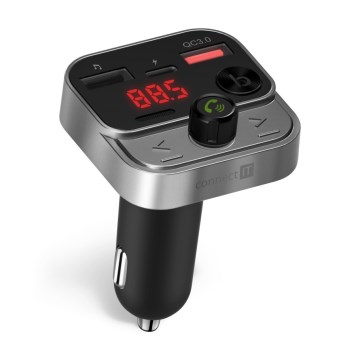 CONNECT IT CCC-8900-AN - FM-Sender fürs Auto mit Freisprechfunktion schwarz/silber