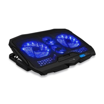 CONNECT IT CCP-2200-BK - Kühlpad für Laptop 4x Ventilator 2xUSB schwarz//blau
