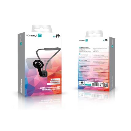 CONNECT IT CFF-6020-GY - Flexibler magnetischer MagSafe-Handyhalter zum Umhängen