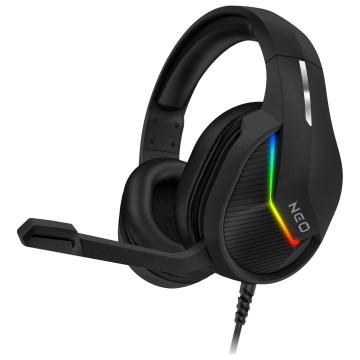 CONNECT IT CHP-3595-BK - LED RGB Kabelgebundene Gaming-Kopfhörer mit Mikrofon schwarz