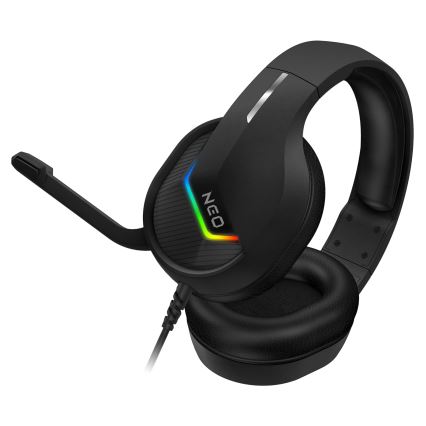 CONNECT IT CHP-3595-BK - LED RGB Kabelgebundene Gaming-Kopfhörer mit Mikrofon schwarz