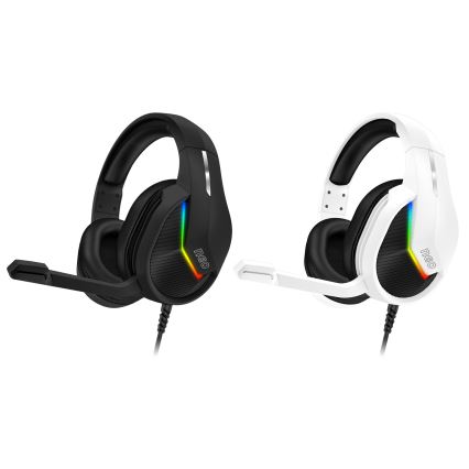 CONNECT IT CHP-3595-BK - LED RGB Kabelgebundene Gaming-Kopfhörer mit Mikrofon schwarz
