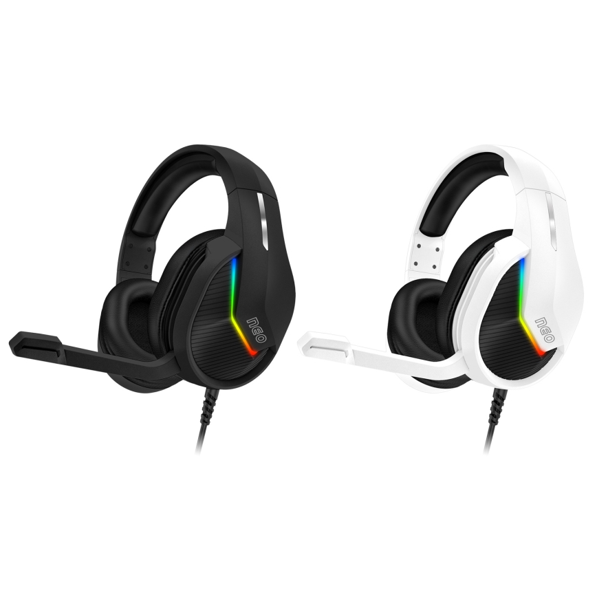 CONNECT IT CHP-3595-BK - LED RGB Kabelgebundene Gaming-Kopfhörer mit Mikrofon schwarz