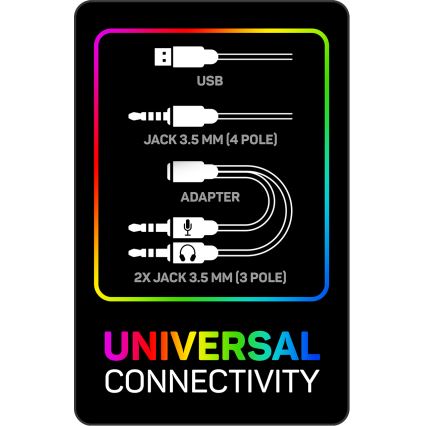 CONNECT IT CHP-3595-BK - LED RGB Kabelgebundene Gaming-Kopfhörer mit Mikrofon schwarz