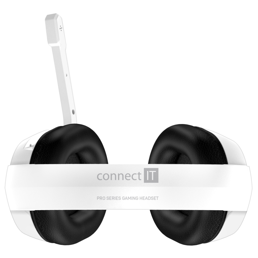 CONNECT IT CHP-3595-WH - LED RGB Kabelgebundene Gaming-Kopfhörer mit Mikrofon weiß/schwarz