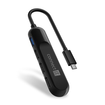 CONNECT IT CHU-5000-BK - USB-C-Hub 4in1