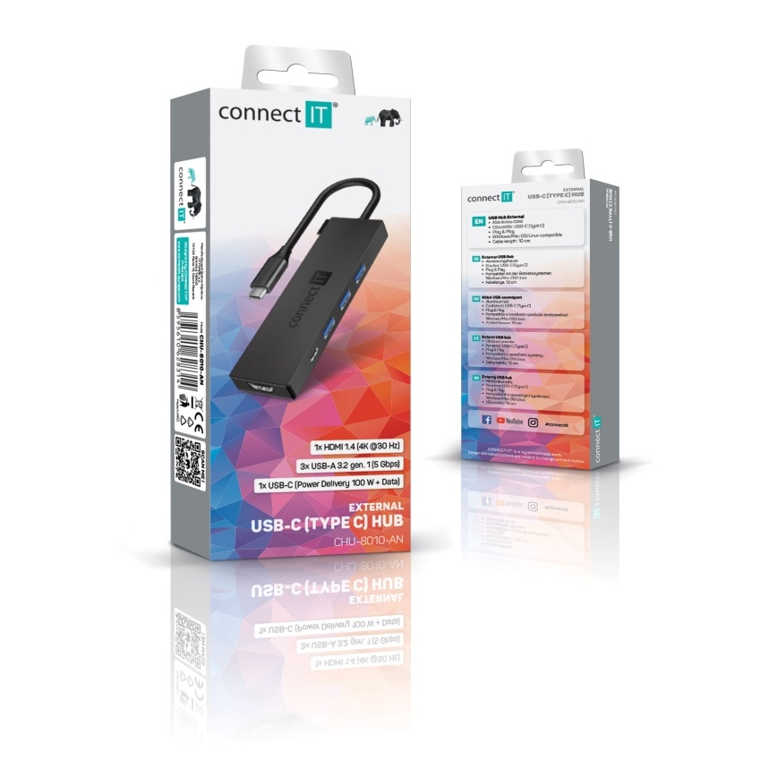 CONNECT IT CHU-8010-AN - USB-C-Hub 5in1