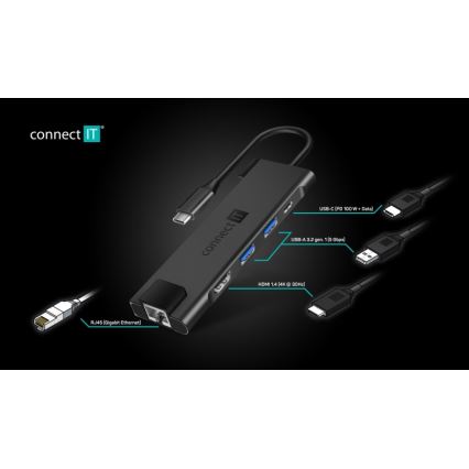 CONNECT IT CHU-8020-AN - USB-C-Hub 5in1