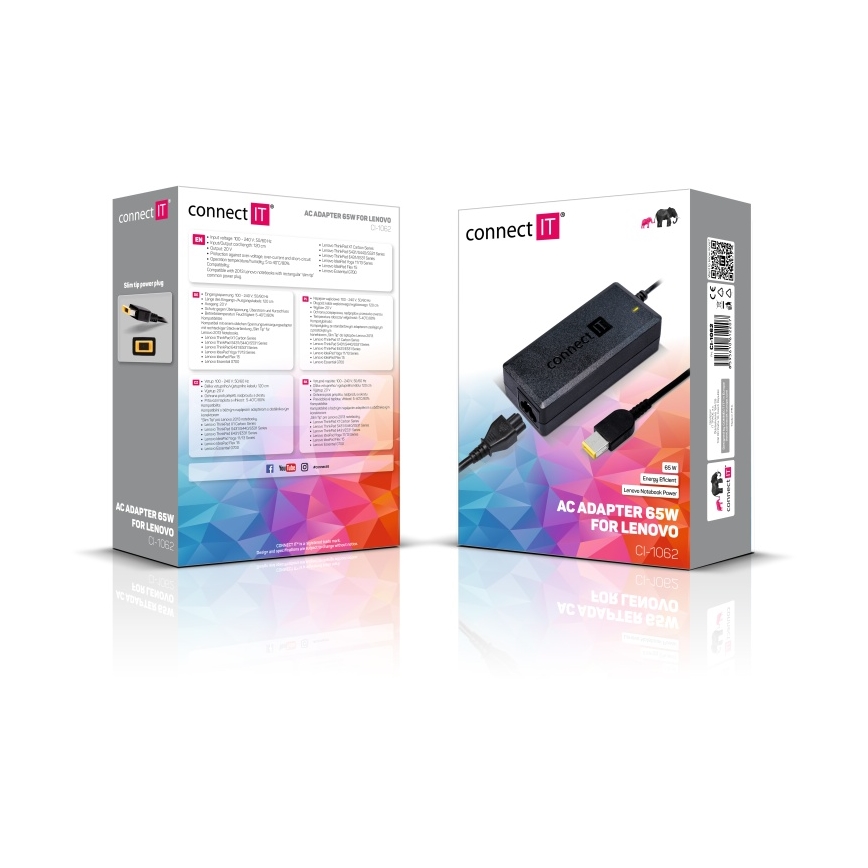 CONNECT IT CI-1062 - Netzteil für Lenovo-Laptops 65W