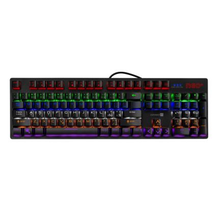 CONNECT IT CKB-3591-CS - LED RGB Kabelgebundene Gaming-Tastatur mit CZ/SK-Lokalisierung schwarz + rot Rahmen