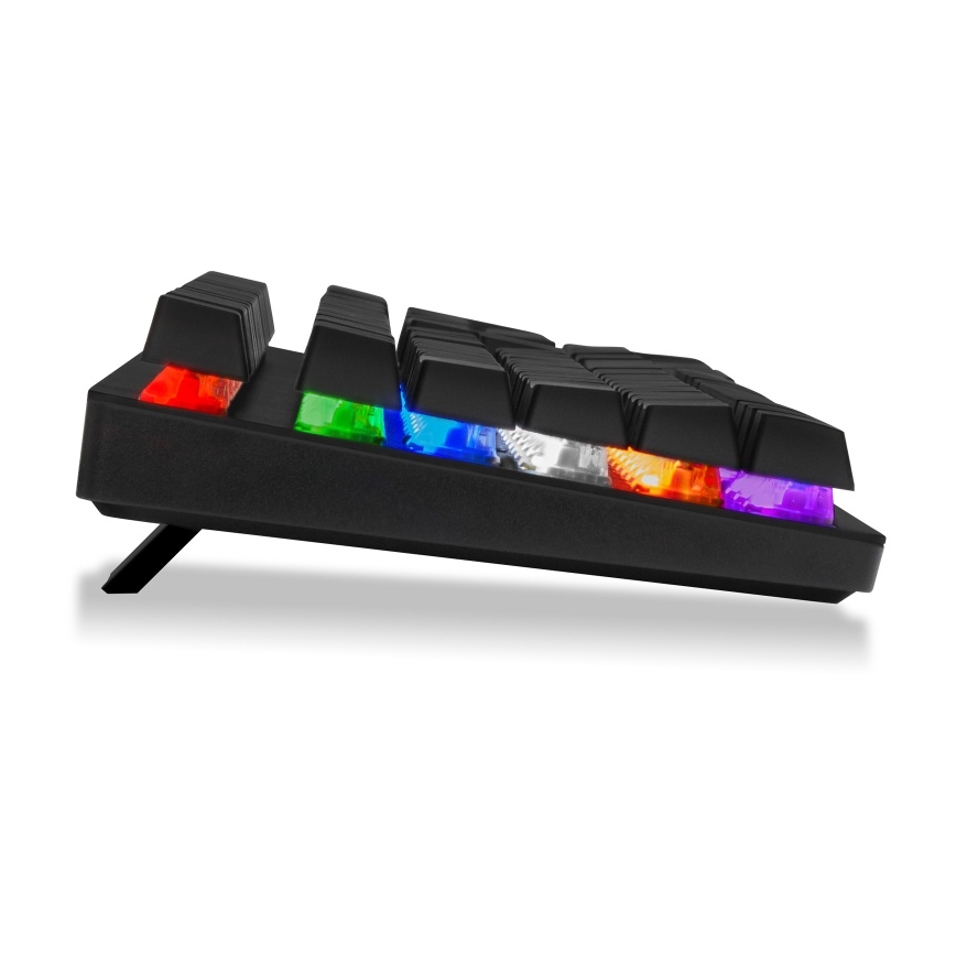 CONNECT IT CKB-3591-CS - LED RGB Kabelgebundene Gaming-Tastatur mit CZ/SK-Lokalisierung schwarz + rot Rahmen