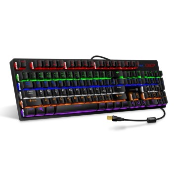 CONNECT IT CKB-3591-CS - LED RGB Kabelgebundene Gaming-Tastatur mit CZ/SK-Lokalisierung schwarz + rot Rahmen