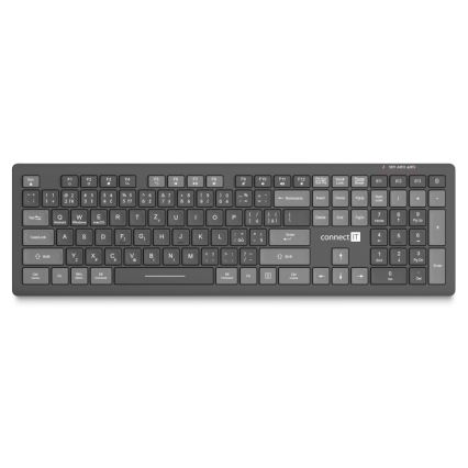 CONNECT IT CKB-5060-CS - Leise Tastatur mit niedrigem Profil mit CZ/SK-Lokalisierung 350 mAh